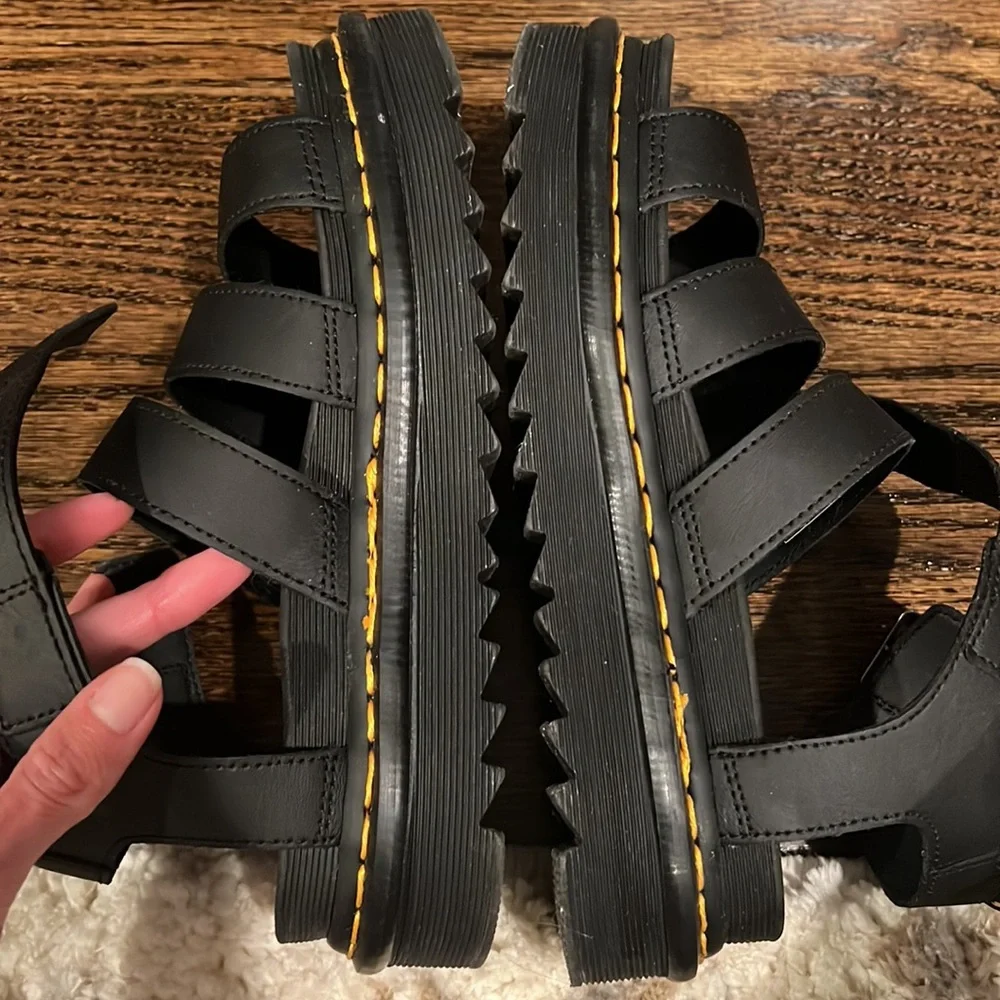 Dr Martens Blaire stewpot sandal in black 6 - Picture 16 of 16